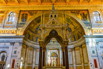 Ciborium Tomb Papal Basilica Paul Beyond Walls Rome Italy