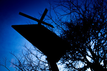 Evening Sign blacked out