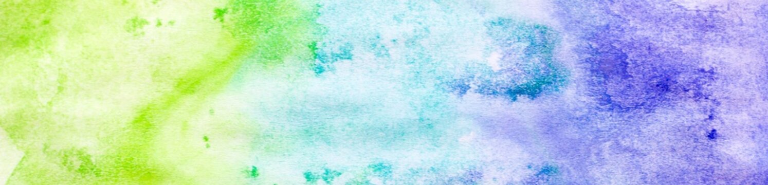 banner of abstract painted colorful watercolor background © dashtik