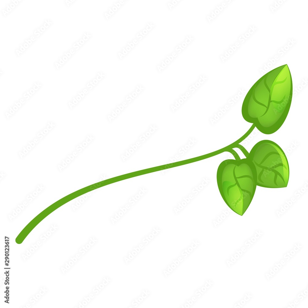 Poster camellia branch icon. cartoon of camellia branch vector icon for web design isolated on white backgr