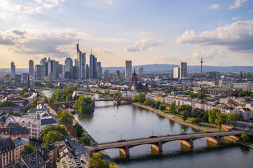 Frankfurt am Main, Skyline am Abend