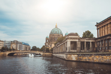 Fototapeta na wymiar dome at berlin germany with spree river