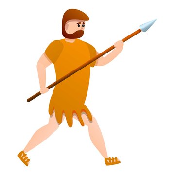 Spare old gladiator icon. Cartoon of spare old gladiator vector icon for web design isolated on white background