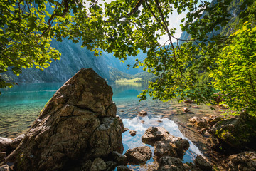 View above the Dream landscape Obersee, Germany.