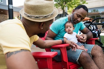 View of family in park