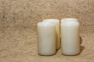 Cylindrical rollers made of polyacetal.