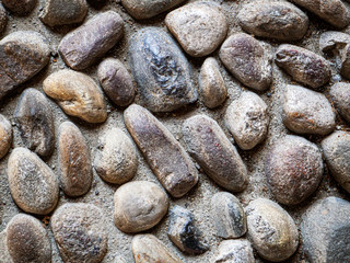 The old surface of the pavement is paved with cobblestones