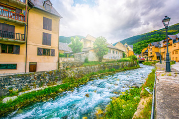 Village of Viella in the Pyrenees in Spain