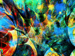 rainbow abstract fractal background 3d rendering illustration