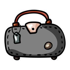 Ladies handbag. The perfect accessory to match the dress or costume. - Vector. Vector illustration.