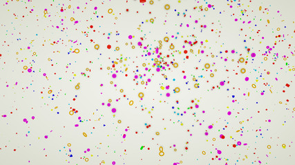 three-dimensional multi-colored primitive objects. Background . 3d render illustration