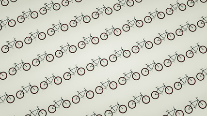 background of three-dimensional bicycles. 3d render illustration