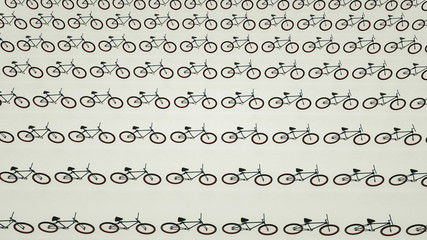 background of three-dimensional bicycles. 3d render illustration