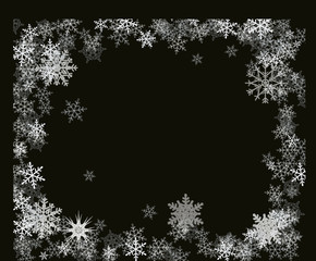 Fototapeta premium Snowflakes ovelray snowflakes and snowing