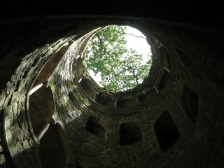 Masonic initiation well in Quinta de Regaleira in Sintra, Portugal
