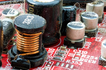 Circuit board close up