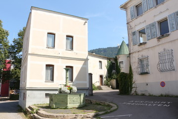 Historische Gebäude im Zentrum von Bregenz am Bodensee