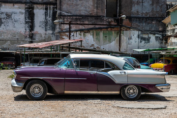 Traditional taxi in Havana Downtown