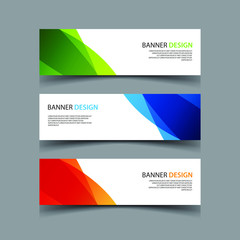 Naklejka premium Vector Abstract design banner web template