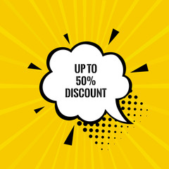 Sale banner template design. Big sale special offer. end of season special offer banner. vector illustration. up to 50 percent discount.