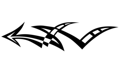 Vector black grafitti arrow on white background