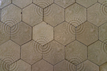 バルセロナの道のタイル