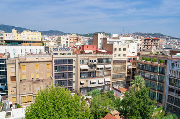 Fototapeta na wymiar バルセロナ、カサミラ屋上から見た街並み