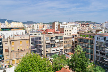 Fototapeta na wymiar バルセロナ、カサミラ屋上から見た街並み