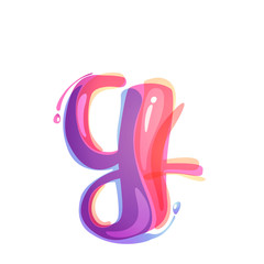 G letter logo formed by watercolor splashes.
