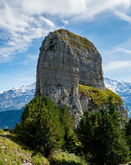 interessting rock composition in the Swiss alps