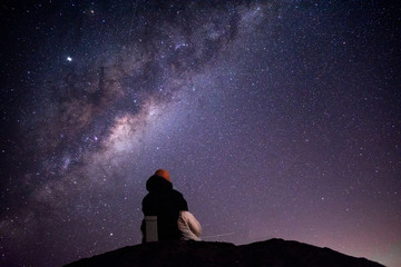 Fototapeta na wymiar Milky Way Couple 