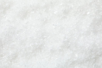 Snow texture background, close up and space for text