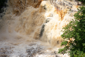 Fast flowing waters in Scotland.