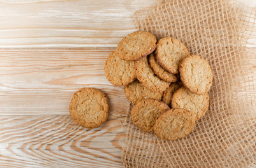 Thin Oatmeal Cookies, Healthy Cereal Crackers with Chocolate