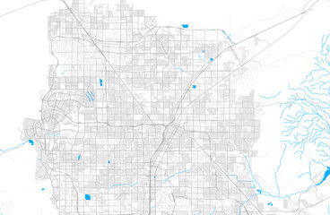 Rich detailed vector map of North Las Vegas, Nevada, U.S.A.