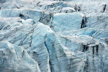 Svinafellsjokull Glacier landscape in Skaftafell Natural Park, Iceland, Europe