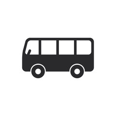 Bus vector icon in modern style for web site and mobile app