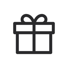 Gift vector icon in modern style for web site and mobile app