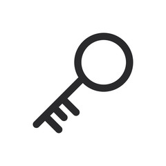 Key vector icon in modern style for web site and mobile app