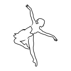 vector illustration of classical ballet, figure ballet dancer