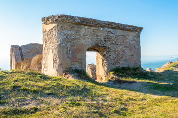 Remains of the Liepaja forts on the Baltic Sea. Part of an ancient fortress.