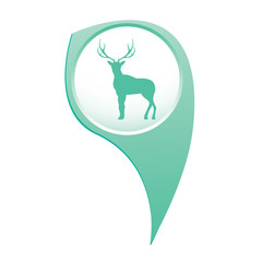 Silhouette of the deer