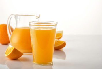 Fresh Squeezed Orange Juice with Fresh Fruits.