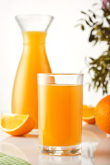 Fresh Squeezed Orange Juice with Fresh Fruits.