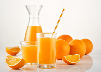 Fresh Squeezed Orange Juice with Fresh Fruits.