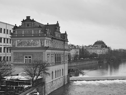 Prague in Black and White Picture