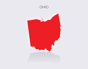 Fototapeta premium State of Ohio Map in the United States of America