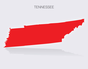 Obraz premium State of Tennessee Map in the United States of America
