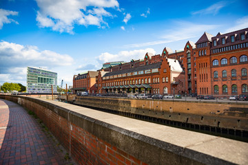 Fototapeta premium View of the Speicherstadt, also called as Hafen City, in Hamburg, Germany.
