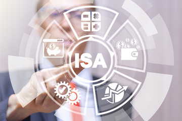 ISA Individual Savings Account Business Finance concept.